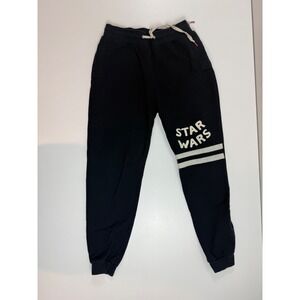Star Wars Kids Black Jogger Sweatpants Graphic Logo Cotton‎ Blend